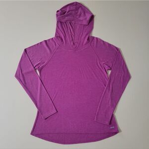 Avia Women's Magenta Hooded Long Sleeve Pullover Top